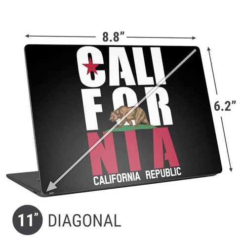 California Black Block Universal Laptop 11in (8.8 x 6.2in) Skin